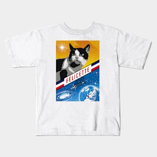 Felicette, First cat in space, France, 1963 — vintage space poster Kids T-Shirt